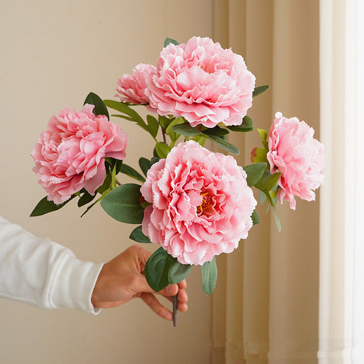 Kunstige 5 store hodet peonblomster