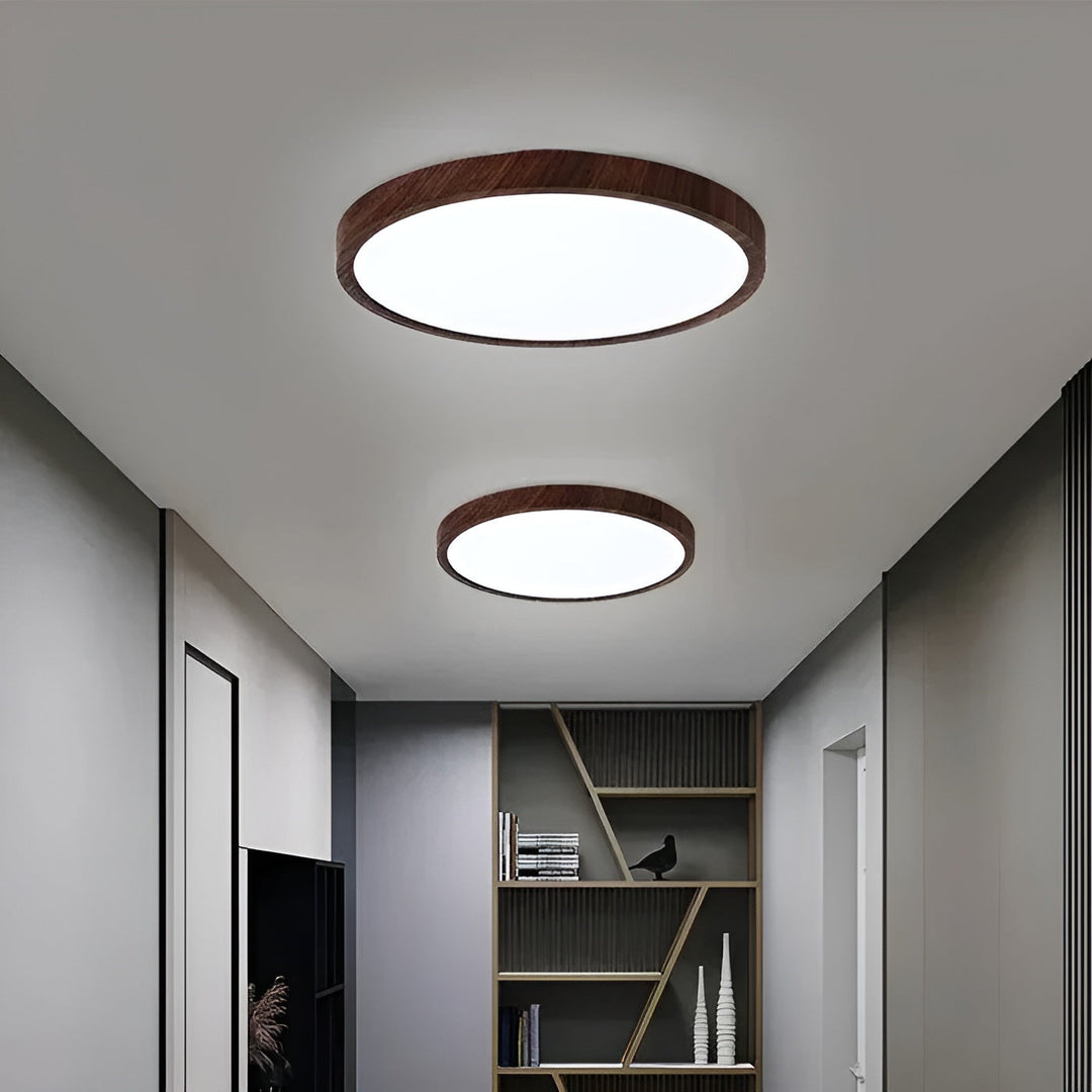 GrainGlow Light - Moderne Ultra-Tyn Tre Taklampe | Skanto