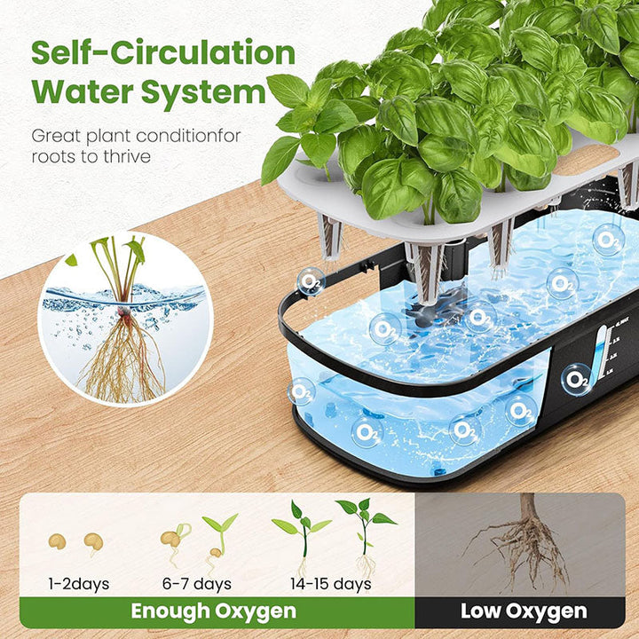 Innovativt hydroponisk vekstsystem – 12 podds kit | Skanto