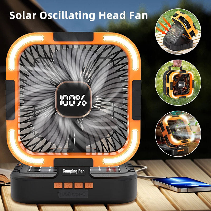 3 i 1 solardrevet campingvifte | Skanto