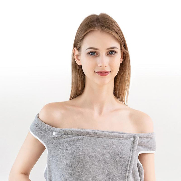 Kvinne Hurtigtørkende Bærbar Mikrofiber Plysj Badekåper | Skanto