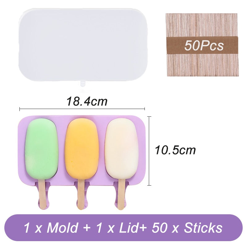 Iskremform Popsicleformer med lokk DIY Hjemmelaget Is Lollyform | Skanto