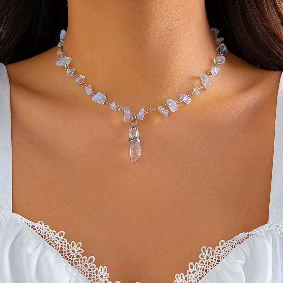 Skanto | Iskrystall Stein Choker Halssmykke