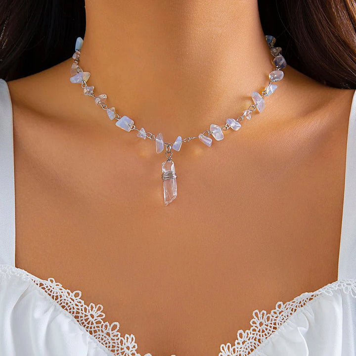 Skanto | Iskrystall Stein Choker Halssmykke