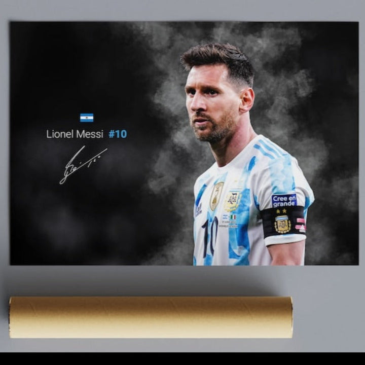 Rullet lerretplakat Lionel Messi