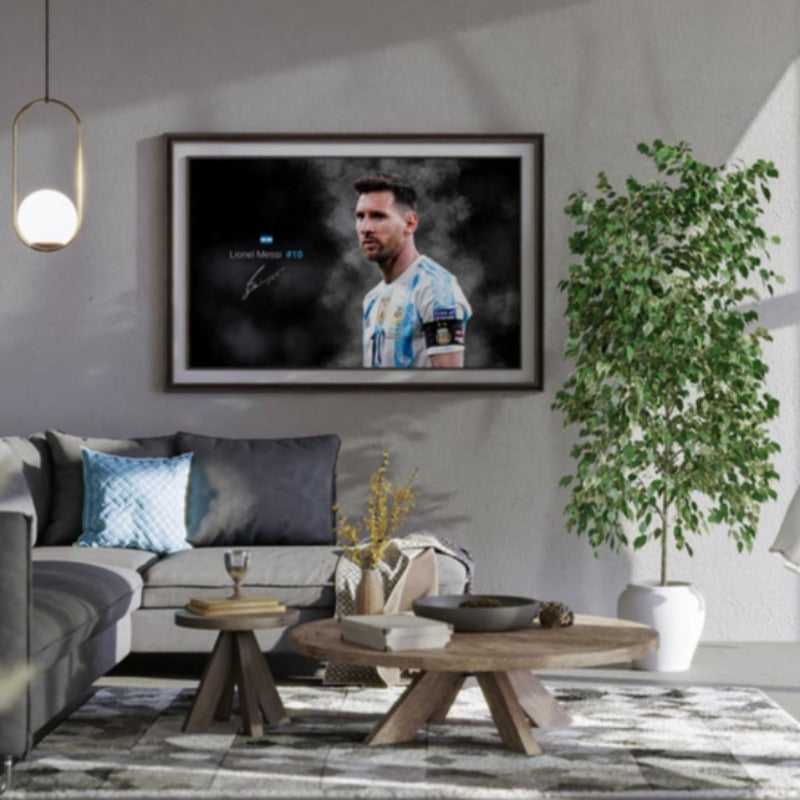 Rullet lerretplakat Lionel Messi