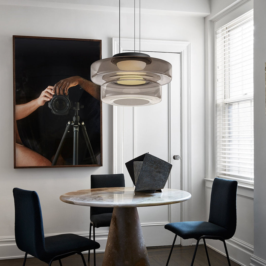Skanto | Modern Glass Pendant Lamp in Bauhaus Style - AuroraSphere