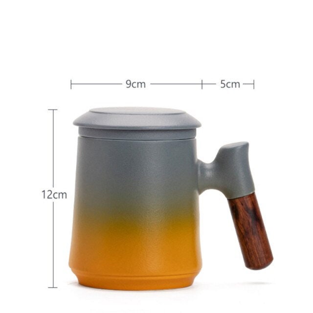 Norvo | Japansk keramisk tekoppsett med tesil og lokk, håndlaget