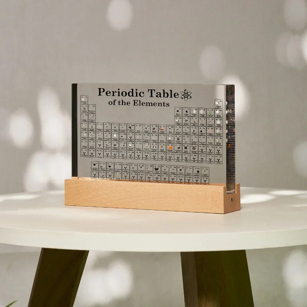 Skanto | Opplyst Periodiske Tabell med Ekte Elementer - Elementa