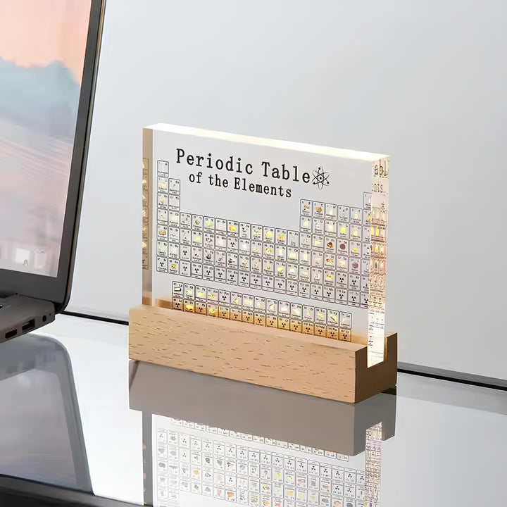 Skanto | Opplyst Periodiske Tabell med Ekte Elementer - Elementa