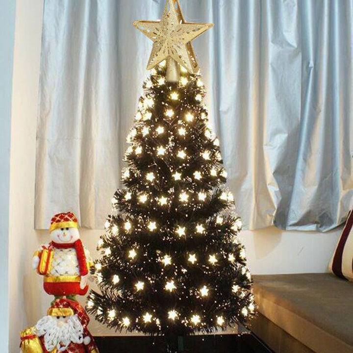 Skanto | LED Snøflake Juletreetopp | Magisk Lys og Roterende Effekt | PVC