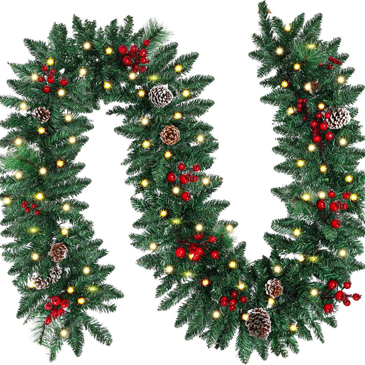 Skanto | Juledekorasjoner Forhåndsbelysning Garland Lys