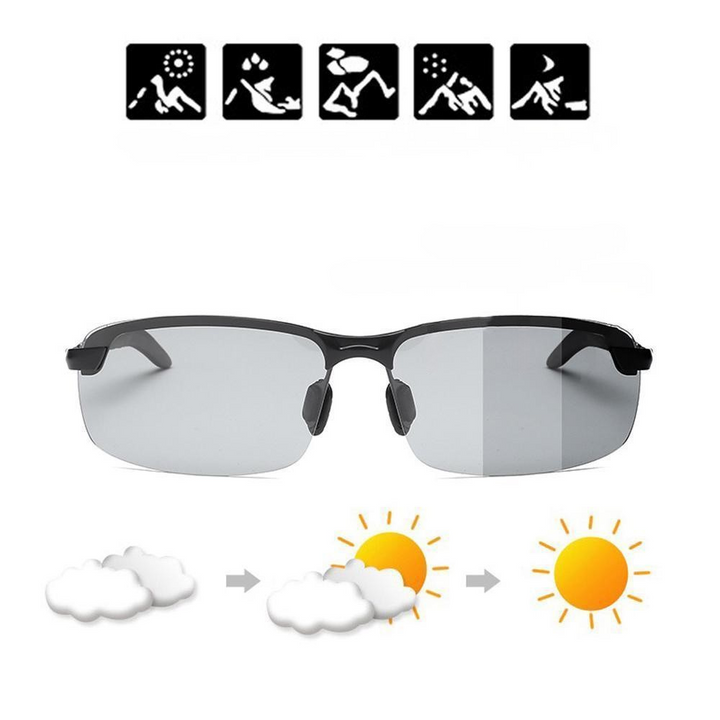 Polariserte fotokrom Sportsonnenbrille