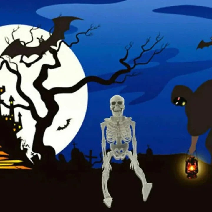 Skanto | Creepy Posebar Skjelett for Halloween Dekorasjoner
