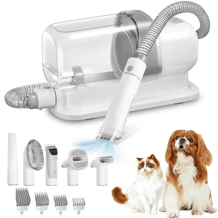 Skanto | Lavt-Støy Pet Grooming Støvsuger med Full Pet Hår Klipper og Børste Sett