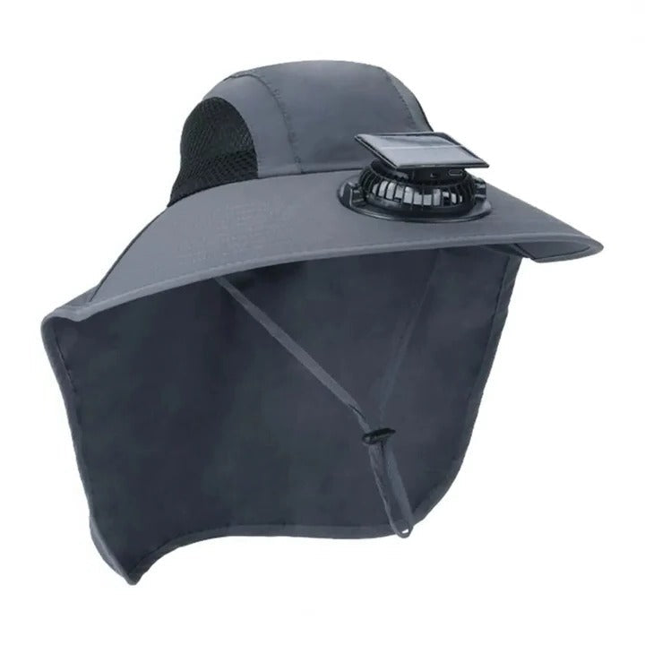 Solar Fan Hat med Bred Skjerm UV Beskyttelse | Skanto