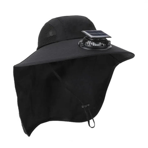 Skanto | Solar Fan Hat med Bred Skjerm UV Beskyttelse
