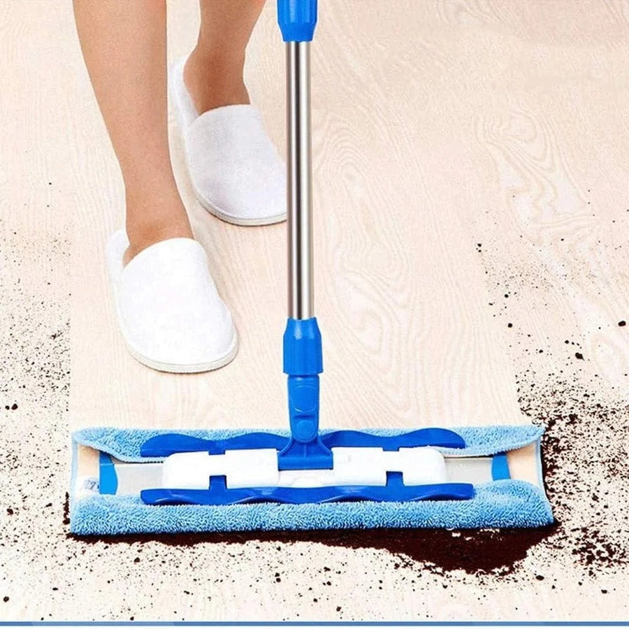 Skanto | Flat Mope med gjenbrukbare vaskbare mopper