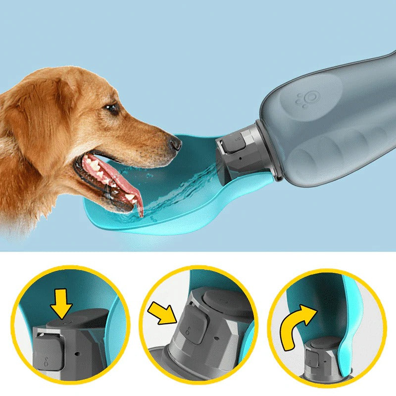 Skanto | Travel Dog Vannflaske med sammenleggbar skål, 27oz