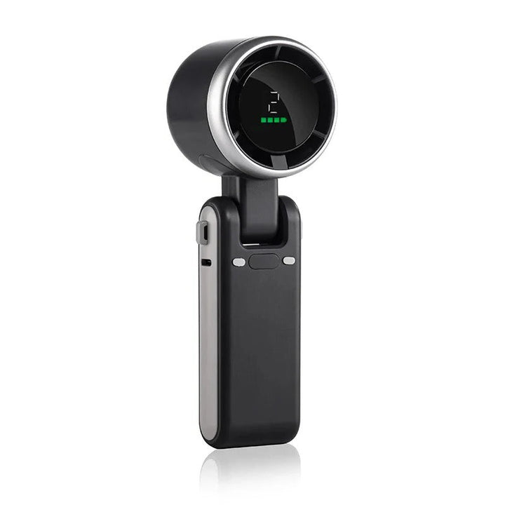 Foldbar Håndholdt Turbo Vifte med Digital Skjerm | Skanto