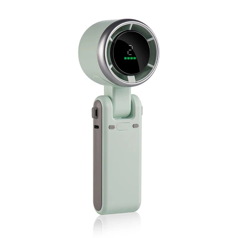 Foldbar Håndholdt Turbo Vifte med Digital Skjerm | Skanto