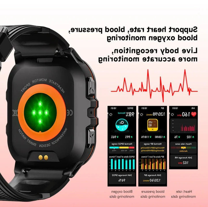 Skanto | Vanntett Smartklokke, Fitness Sporing, Bluetooth 5.0