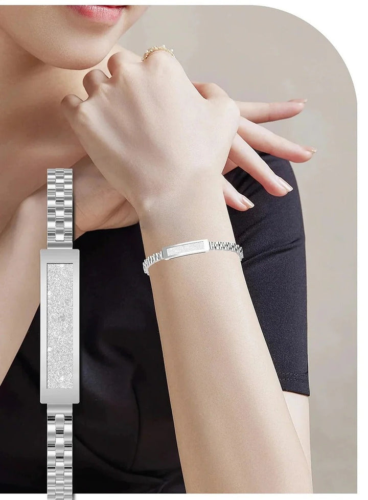 Skanto | Kvinners smart armbånd, kjede stil fitness tracker med hjertefrekvens, søvn og aktivitetsmonitorering