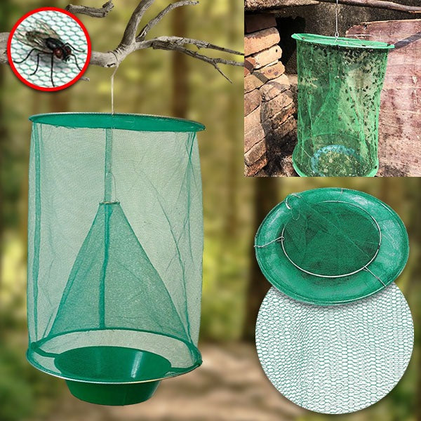 Skanto | Gjenv reusable Fly Trap, Utendørs Hengende Fluefanger, Kjemikaliefri og Vaskbar