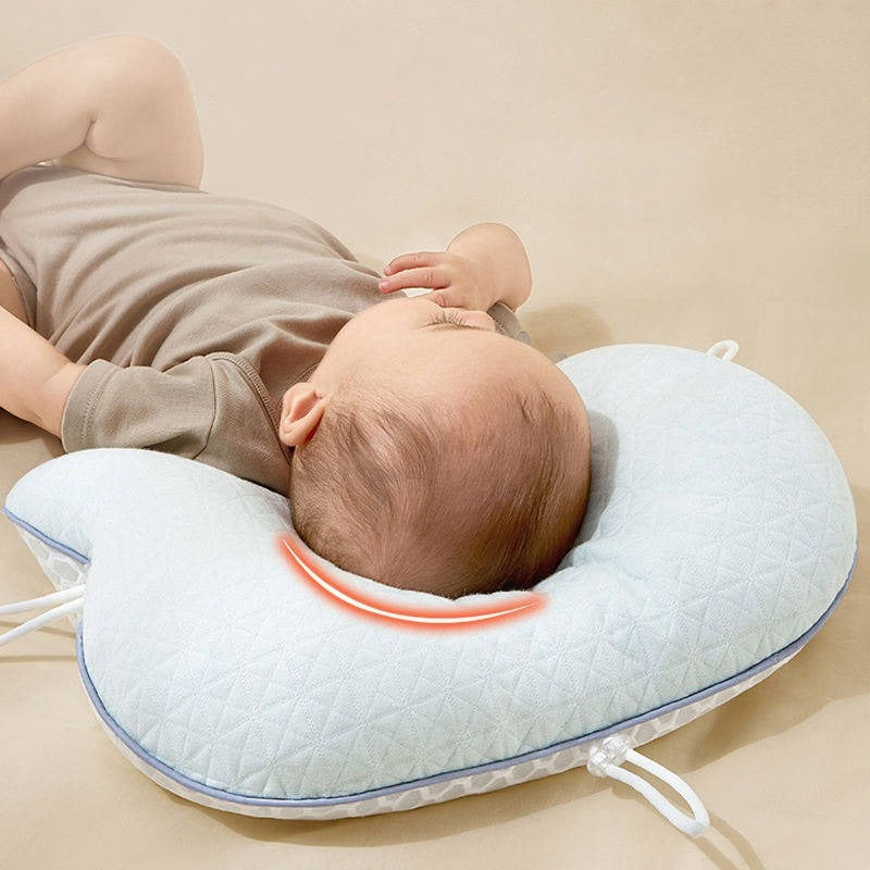 Babykissen mit Memory-Schaum og Baumwollbezug, tragbares Stützkissen für Säuglinge