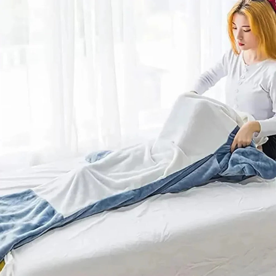 Skanto | Cozy Shark Hettefleece teppe