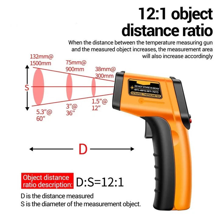 Skanto | Digitalt infrarødt termometer med laserpeking