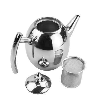 Skanto | Klassisk Rustfritt Stålkanna for Te og Kaffe Brygging