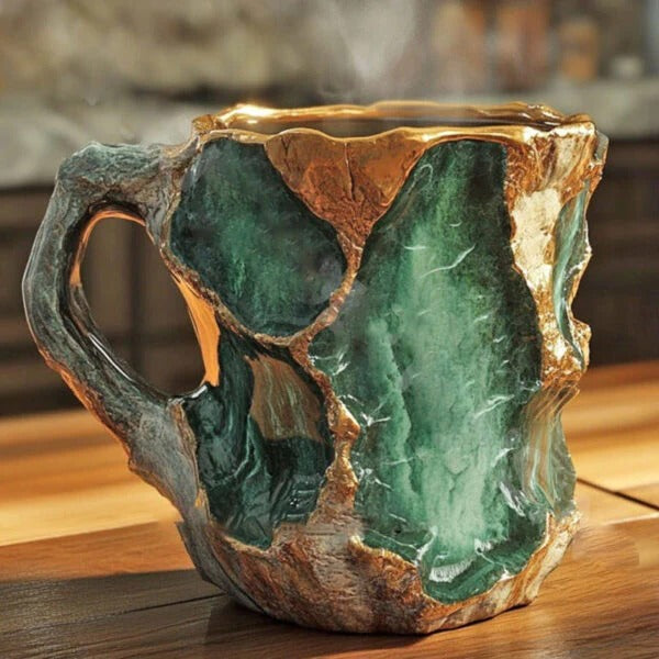 Skanto | Facettert Mineral Krystall Kaffe Mugge – Elegant Glass Kop