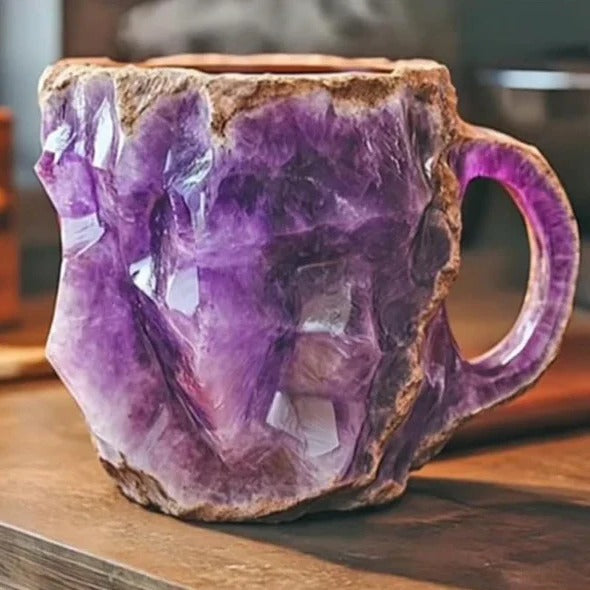 Skanto | Facettert Mineral Krystall Kaffe Mugge – Elegant Glass Kop