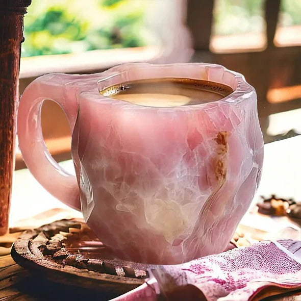 Skanto | Facettert Mineral Krystall Kaffe Mugge – Elegant Glass Kop