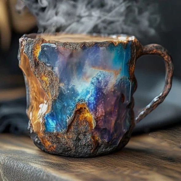 Skanto | Facettert Mineral Krystall Kaffe Mugge – Elegant Glass Kop