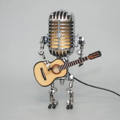 Skanto | Industriell stil robotlampe med gitar og vintage mikrofon design