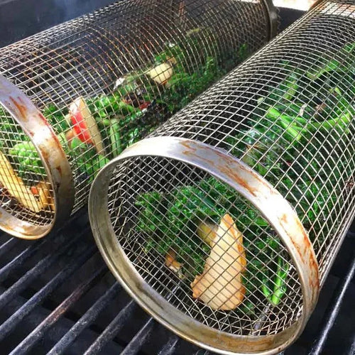 Skanto | Holdbar BBQ Grillkorg med roterende design for utendørs grilling