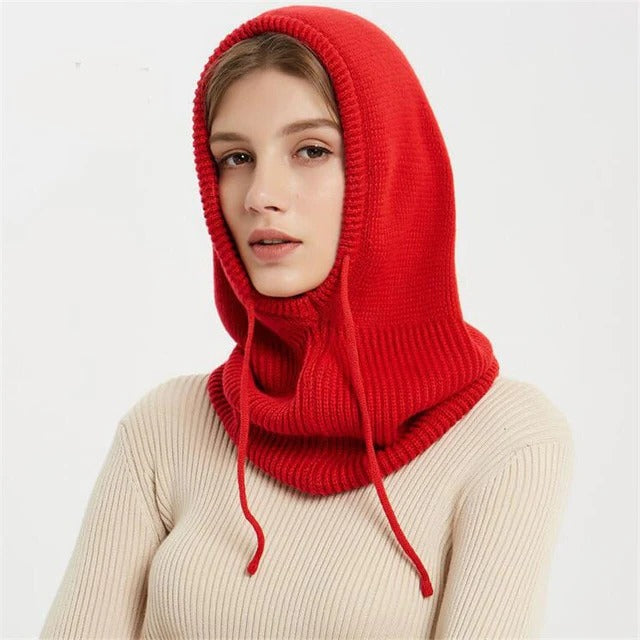 Skanto | Cashmere Strikkevinterlue med Hette – Varm & Elegant