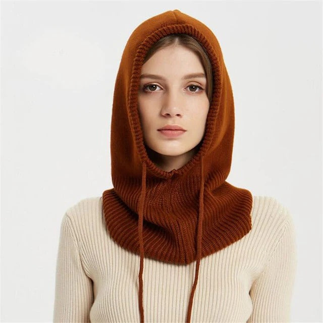 Skanto | Cashmere Strikkevinterlue med Hette – Varm & Elegant