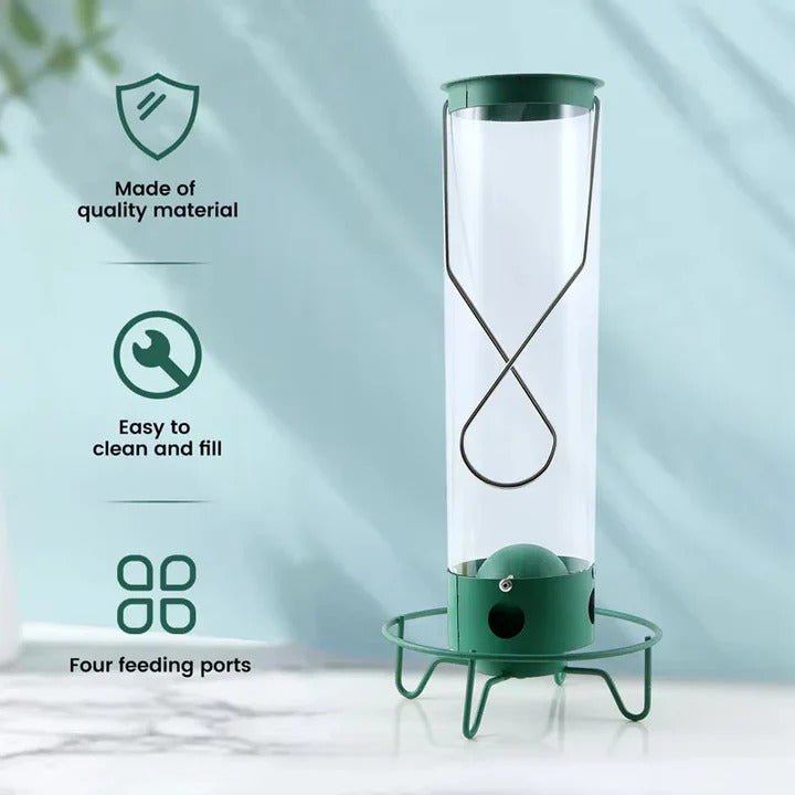 Skanto | Holdbar metall fuglemater med burdesign for å avskrekke ekorn