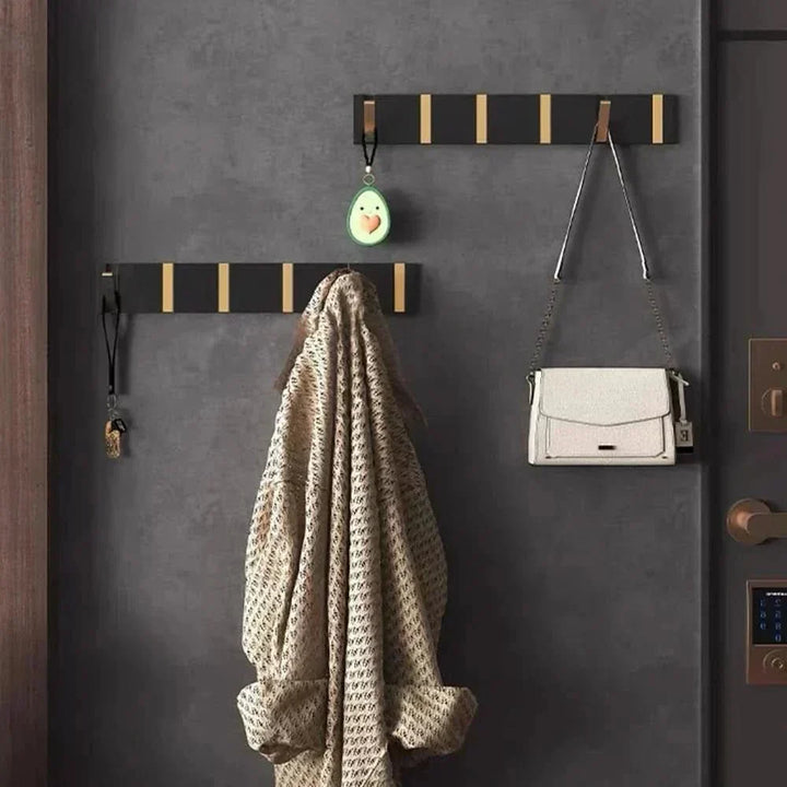 Skanto | Elegant Stål Vegghyller – Foldbare, Plassbesparende Kroker for Bad og Oppholdsrom