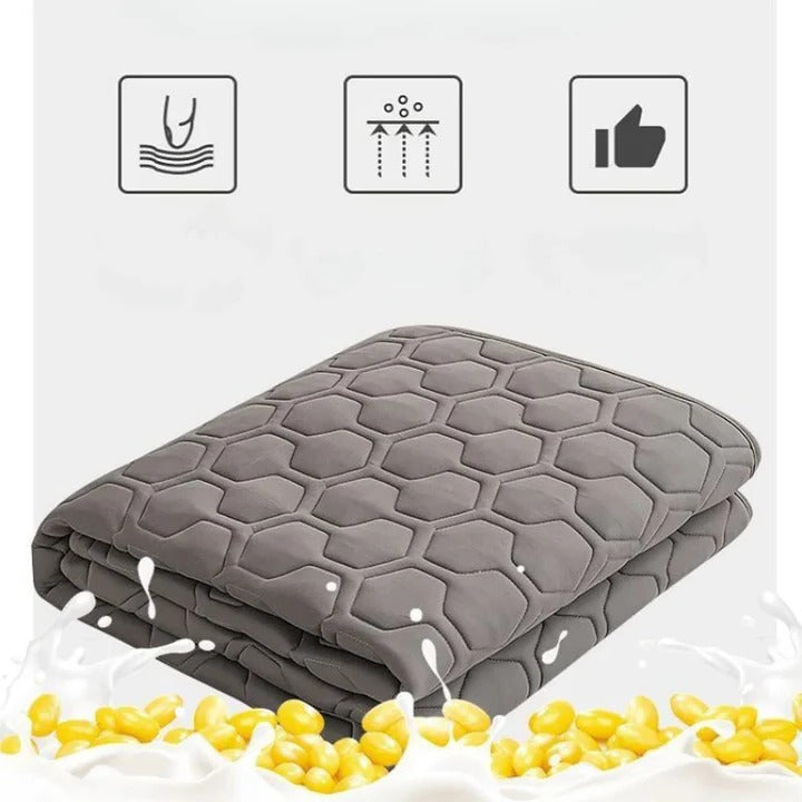 Quilted Cooling Mattress Pad med Høydensitets Kjølefiber | Skanto