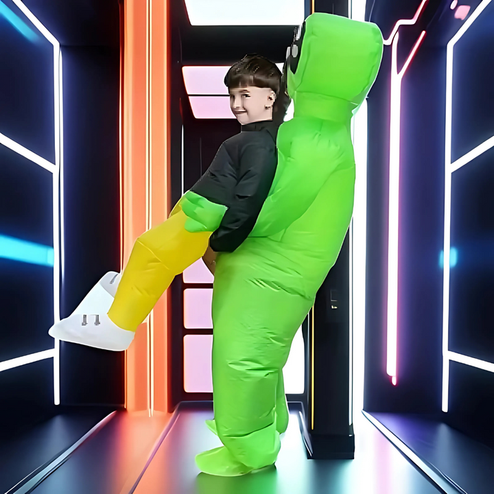 Skanto | Morsomt Inflatable Halloween Alien Kostyme for Menn | Ride On Stil