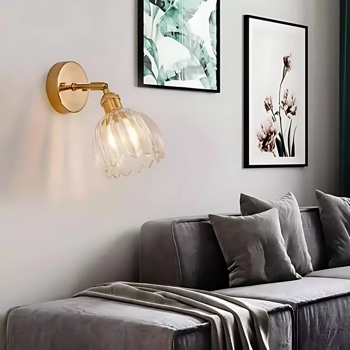 Skanto | Vintage Glass Wall Lights Floral Design