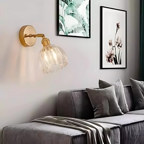 Skanto | Vintage Glass Wall Lights Floral Design