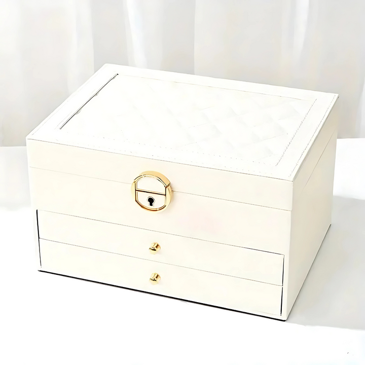 Skanto | Lær Multi-Layer Smykkeskrin Organizer