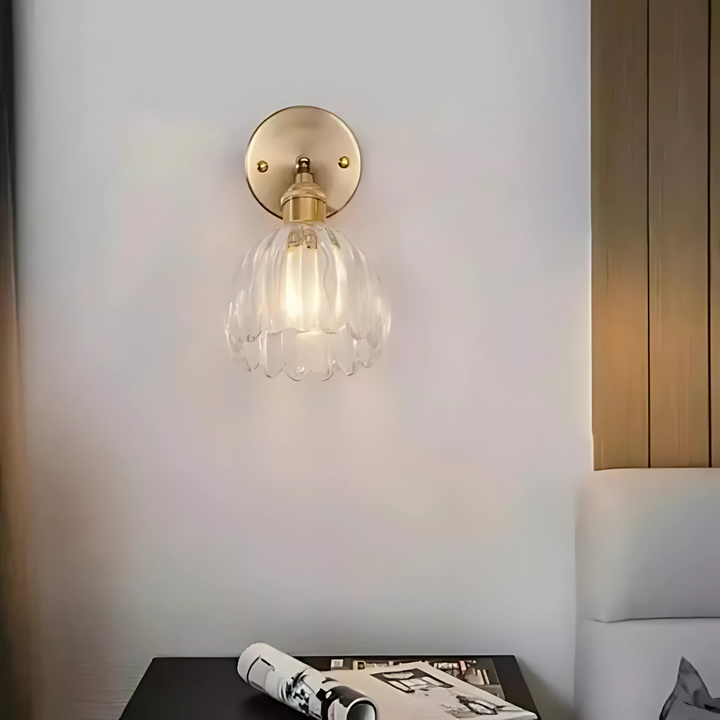 Skanto | Vintage Glass Wall Lights Floral Design