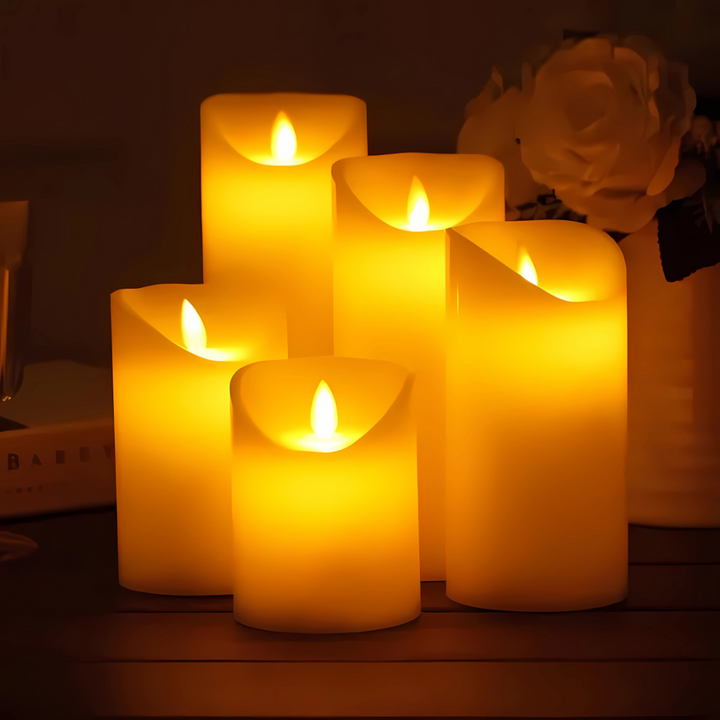 Skanto | LED flammesløse flimrende dekorative stearinlys