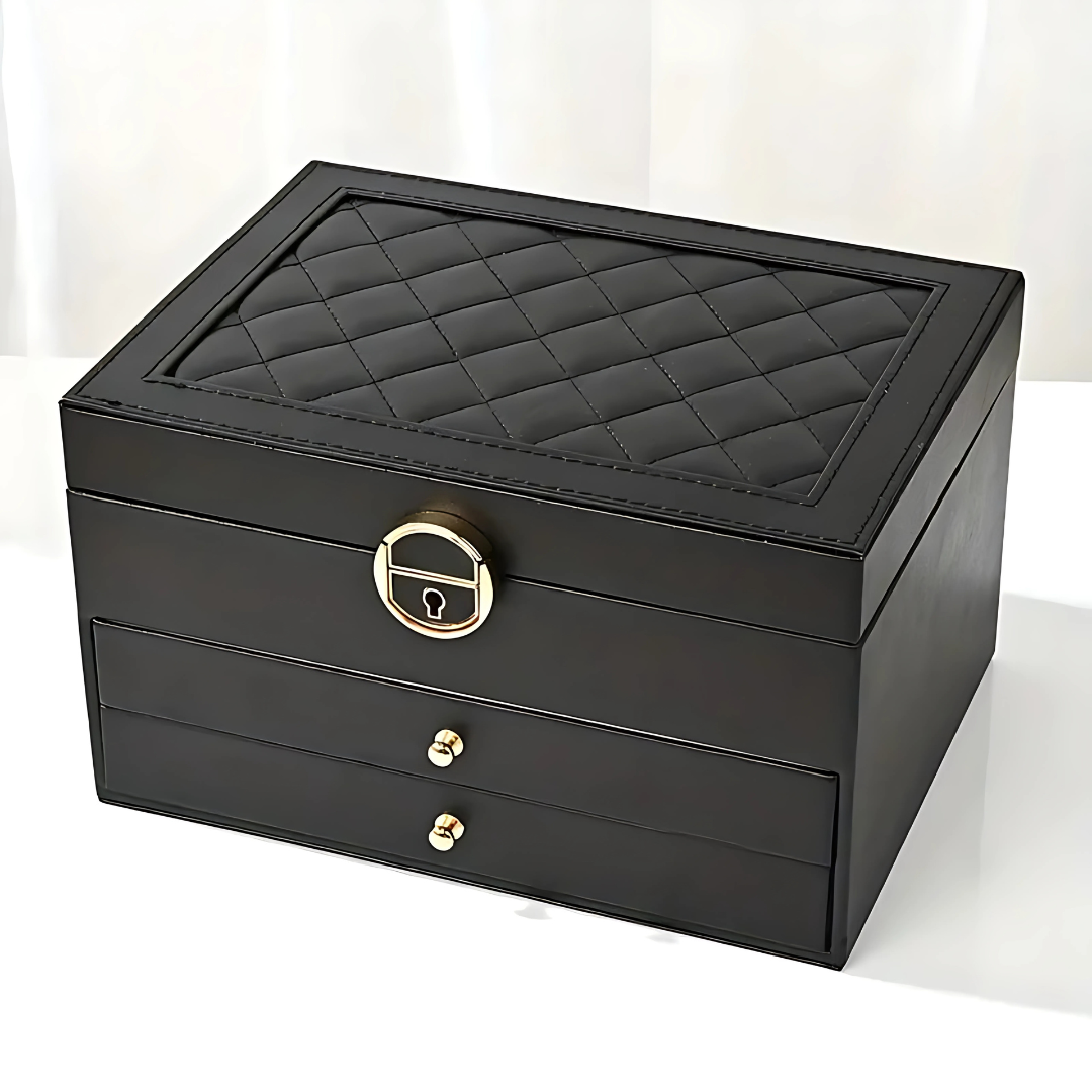 Skanto | Lær Multi-Layer Smykkeskrin Organizer